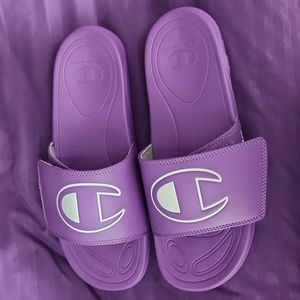 Champion velcro slide sandals. Never worn. Size 11.
